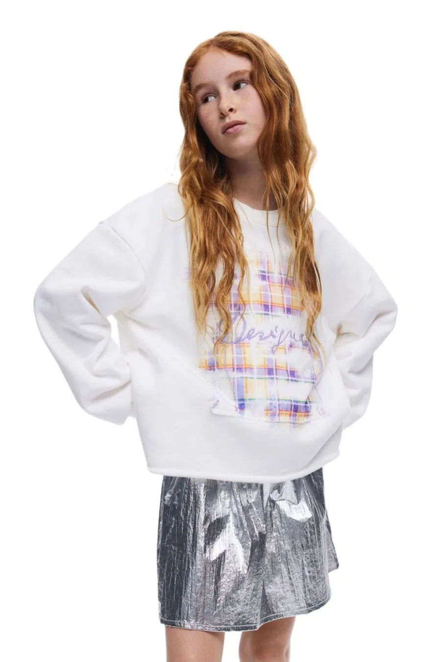 Детский свитшот с принтом Desigual, White