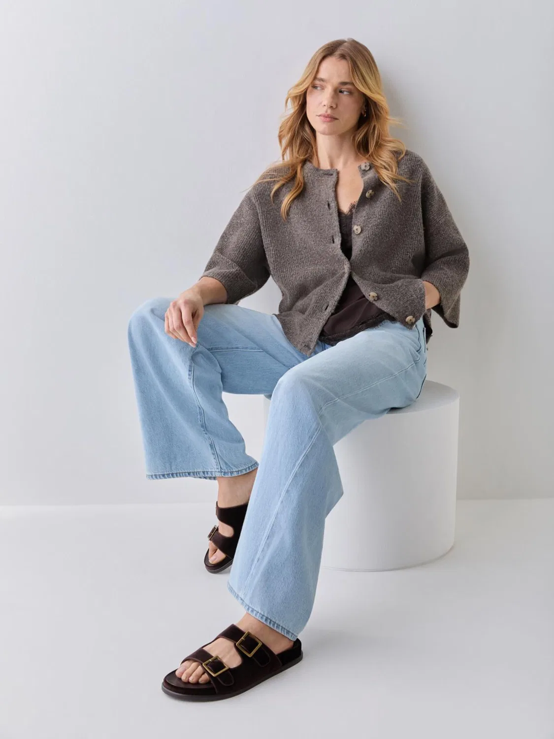 Джинсы с широкой штаниной, регулируемые Levi's, темно-синий — фото 2