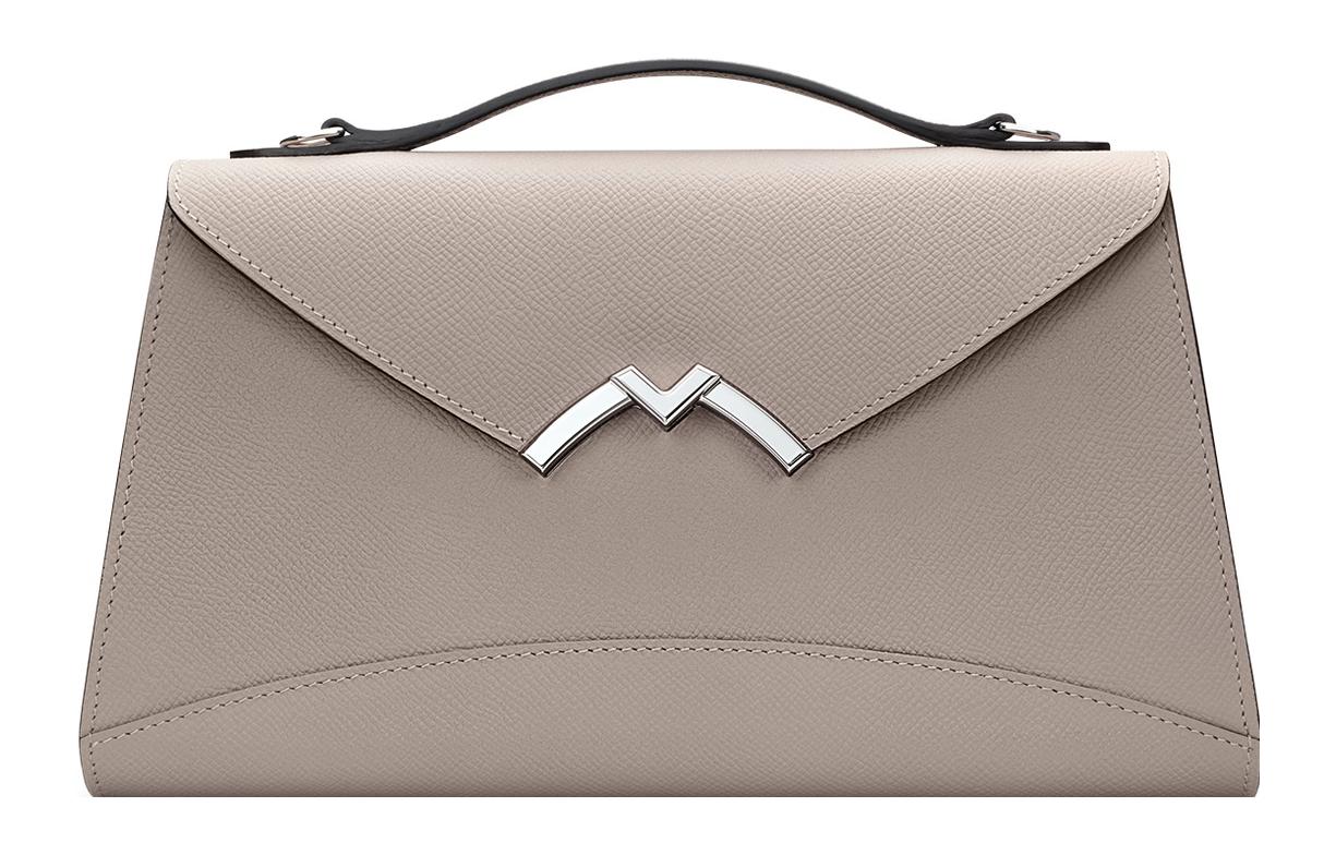 

Moynat Женская серая клатч на одно плечо из телячьей кожи