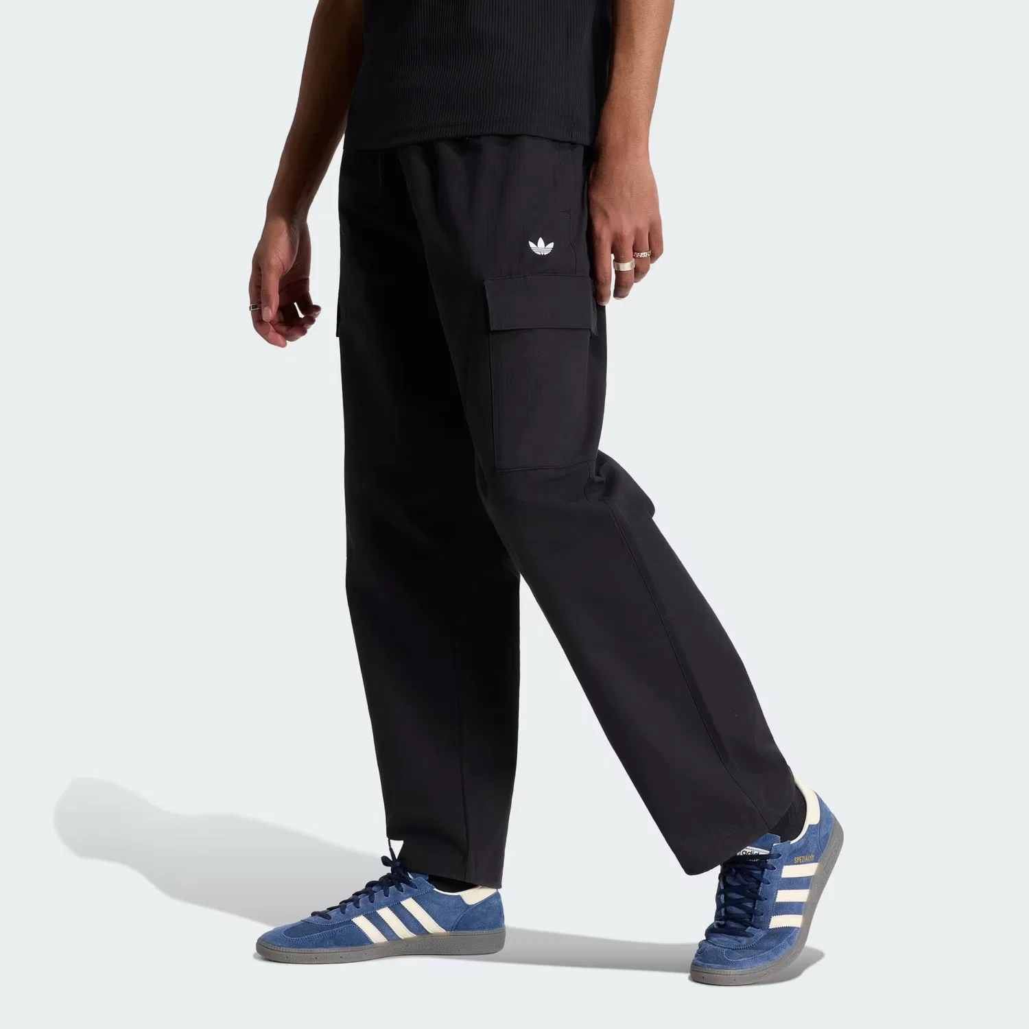 Мужские брюки карго свободного кроя Trefoil Essentials Cargo Adidas Originals, черный
