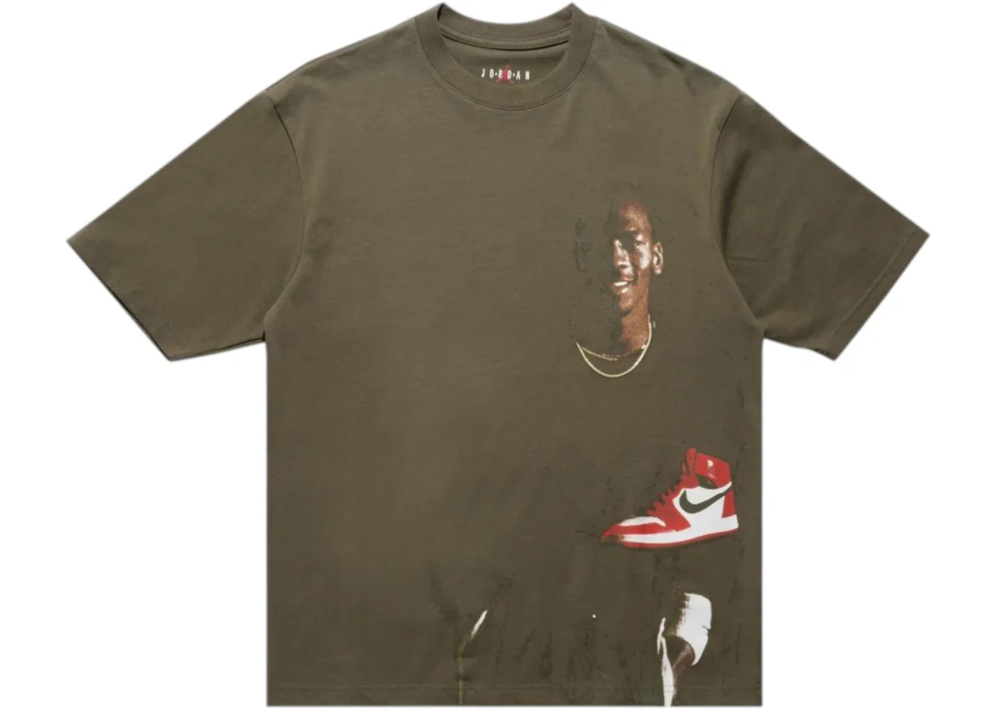 Мужская футболка с принтом Jordan MJ Statement 1985 S/S Crew Gel, Medium Olive