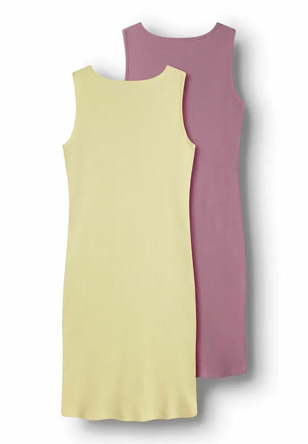 Комплект из 2 платьев-свитеров, 100% хлопок, Slim Fit, Two Soon, Pastel Yellow, желтый — фото 4