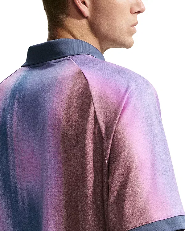 Мужское поло с принтом Jacquard Logo Jersey Polo Shirt Nike, Light Magenta — фото 4