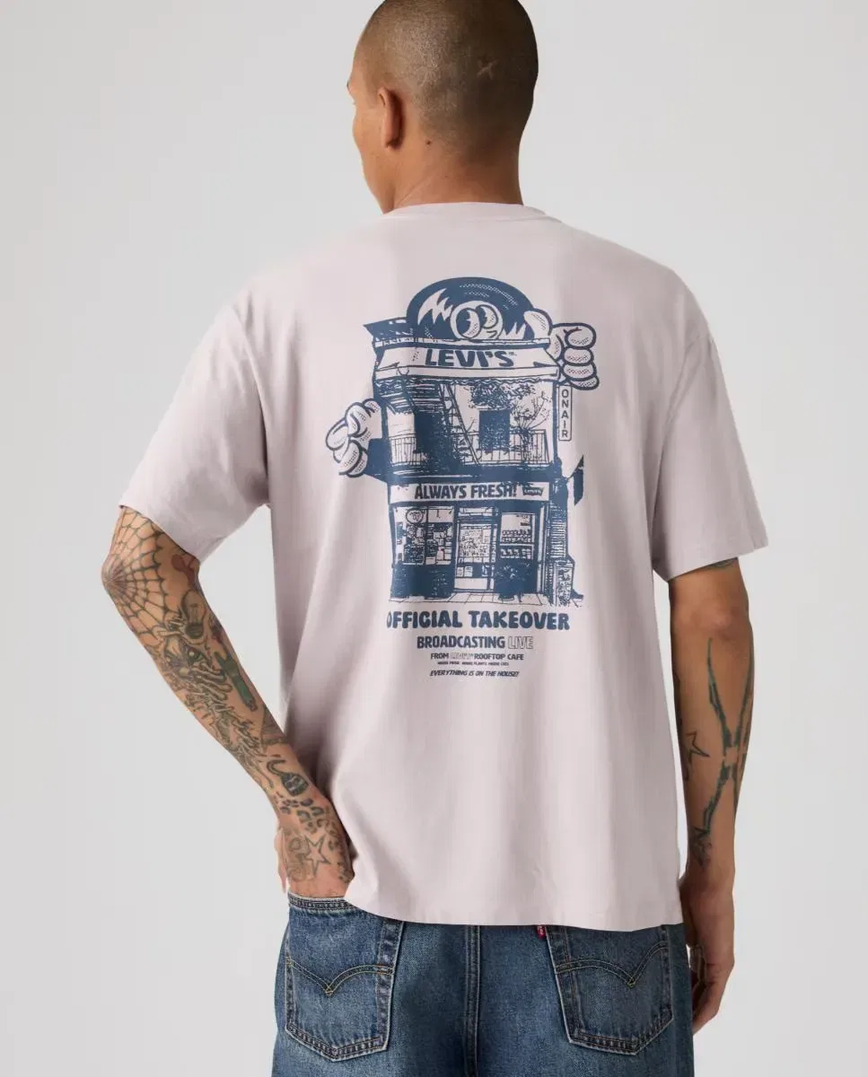 Мужская футболка с коротким рукавом с принтом Levi's, Lila — фото 4