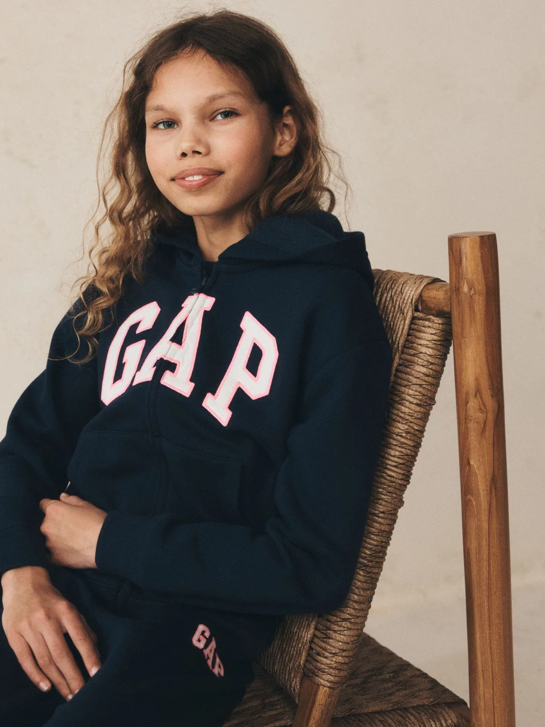 Худи на молнии Relaxed с логотипом Gap, темно-синий