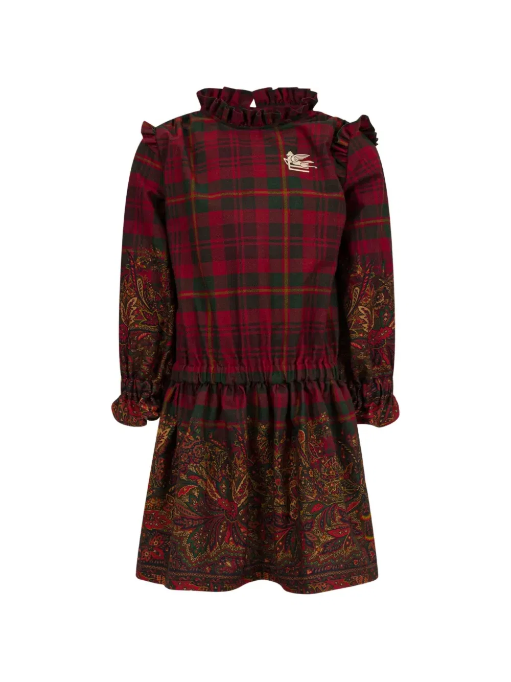 Легкое платье с принтом Etro Kids, красный