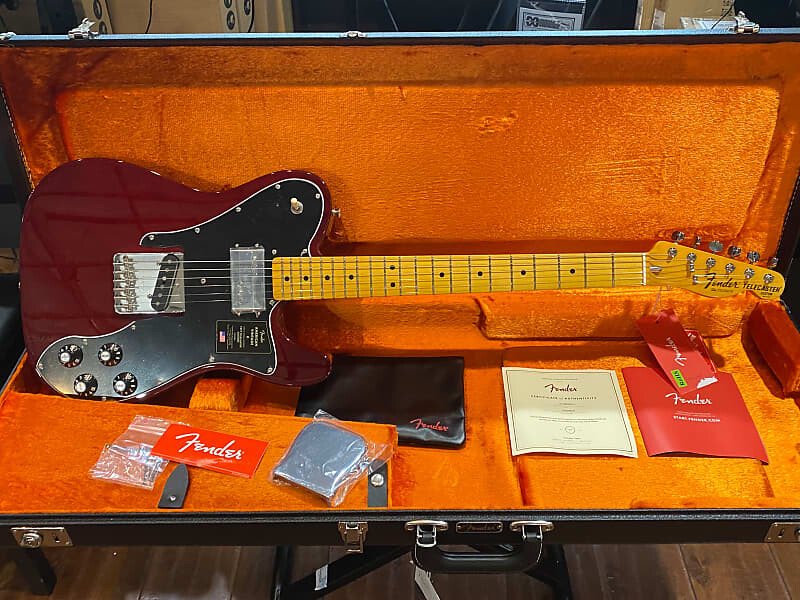 

Fender American Vintage II '77 Telecaster Custom Maple Wine #VS220670 7 фунтов, 11,6 унций Belly Cut American Vintage II '77 Telecaster Custom with Maple Fretboard