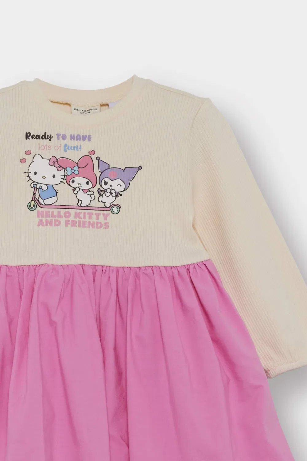 Платье-камуфляж Hello Kitty из вельвета, Defacto, розовый — фото 4