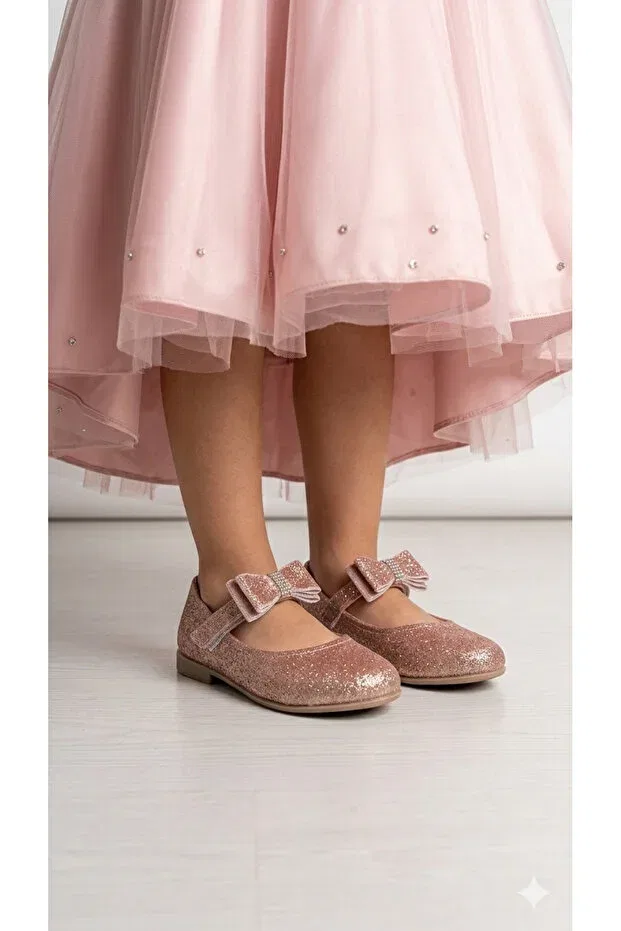 Детские балетки для девочек с бантом Patik Bebe, Pink — фото 4