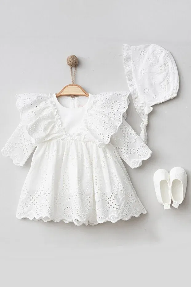 Детский комплект для девочек с вышивкой Basics Cherub Baby, Nude Color