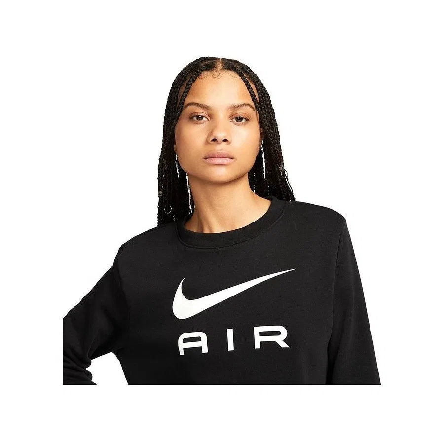 Женский свитшот из флиса с длинным рукавом Air Fleece Nike, Черный — фото 3