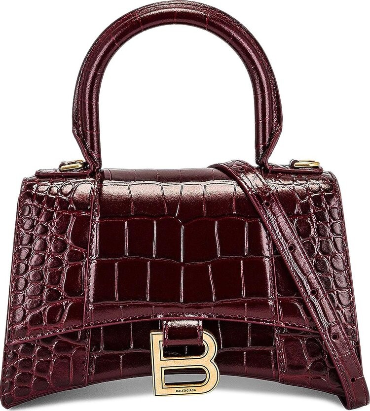 

Сумка Balenciaga Hourglass XS Handbag Dark Red, красный