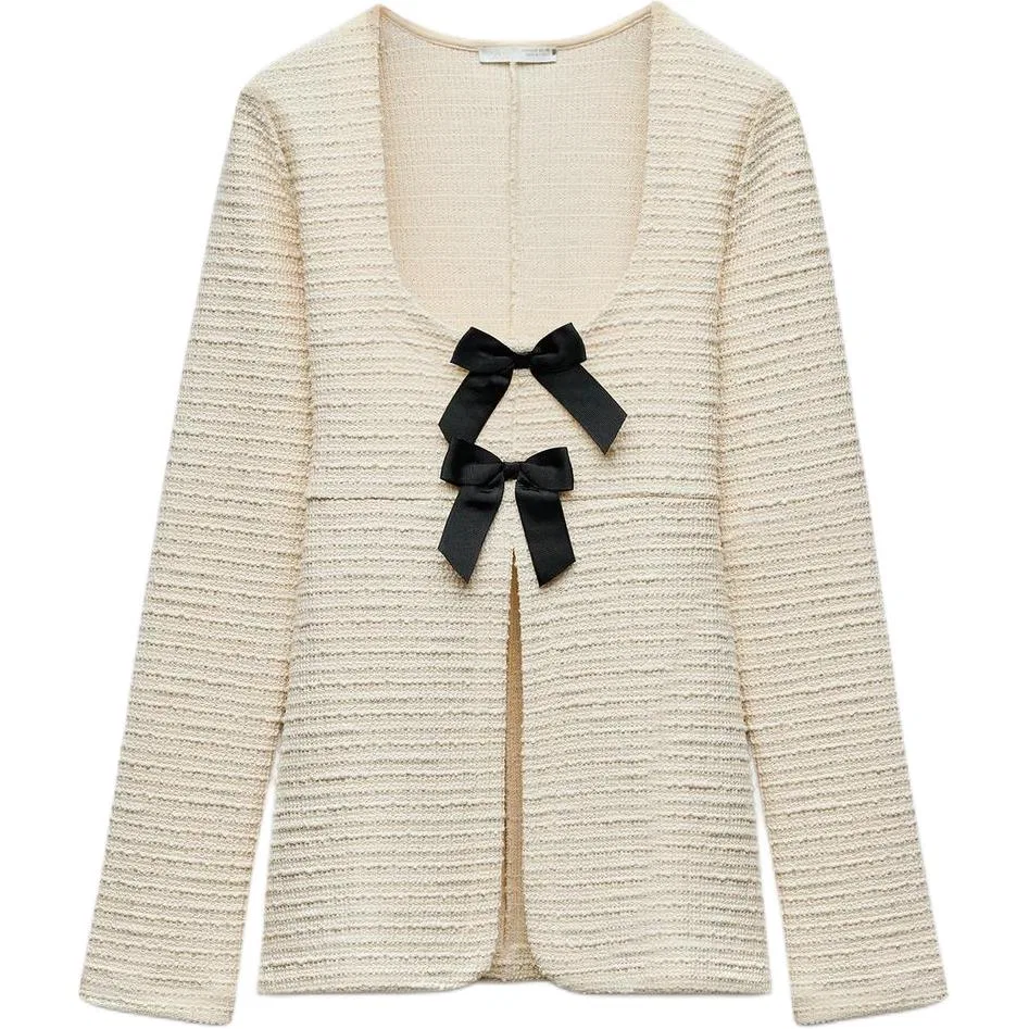 Женская футболка с коротким рукавом ZARA, Nude/Beige