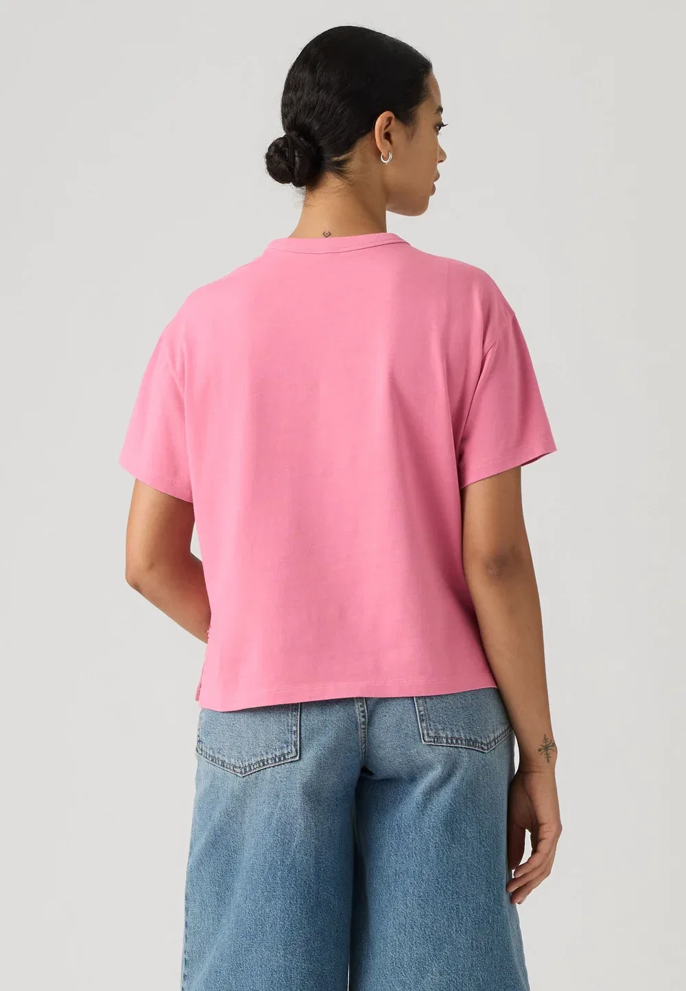 Винтажная футболка - футболка с принтом Levi'S, Corded Script Logo Tameless Rose — фото 2