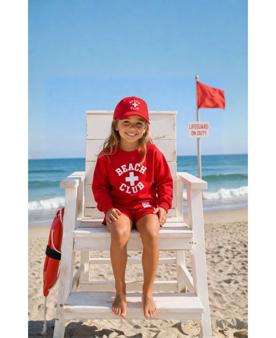 Свитшот с эмблемой Beach Club Bits & Bows, Red/White — фото 2