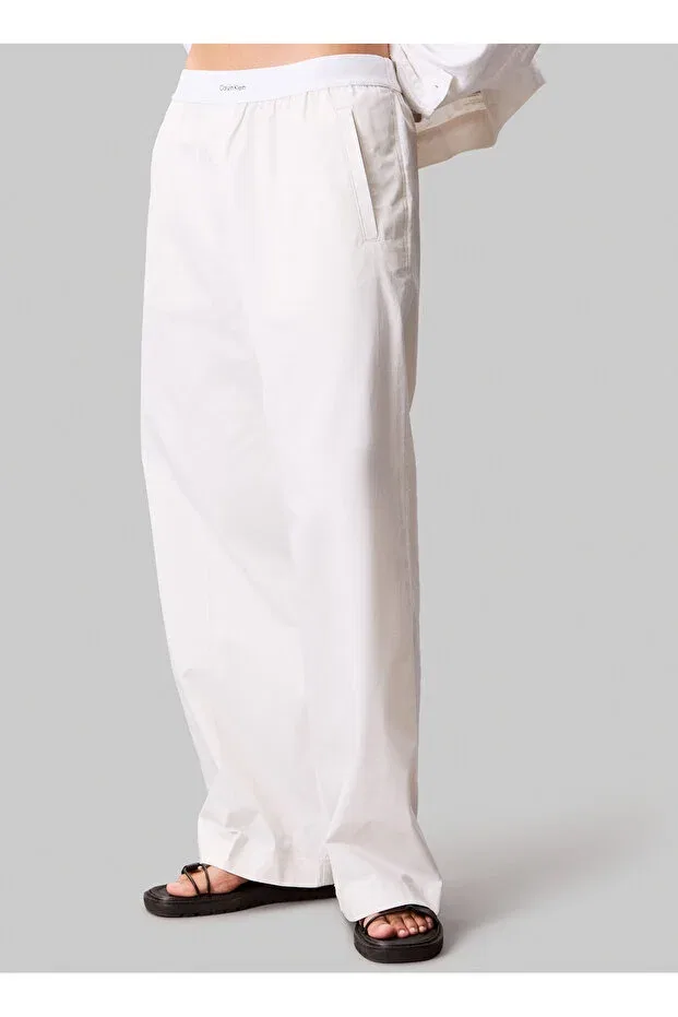 Женские брюки широкие Calvin Klein, White — фото 3