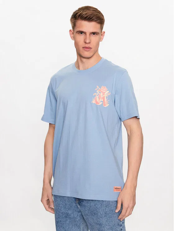 Футболка loose fit Graphic Glide T-Shirt Adidas, светло-голубой