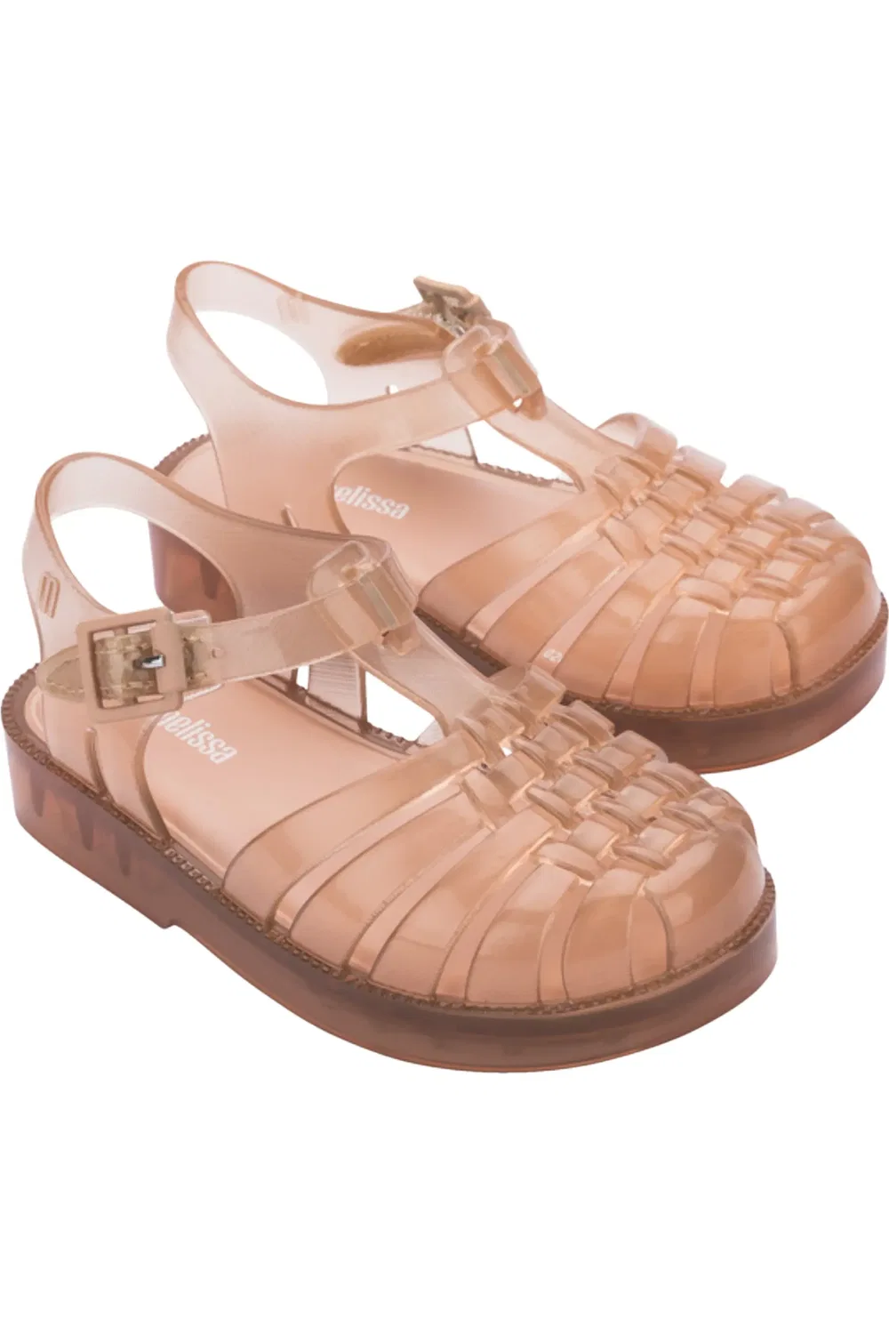 Сандалии детские с плетеным верхом Possession Mini Melissa, светло-бежевый/прозрачный