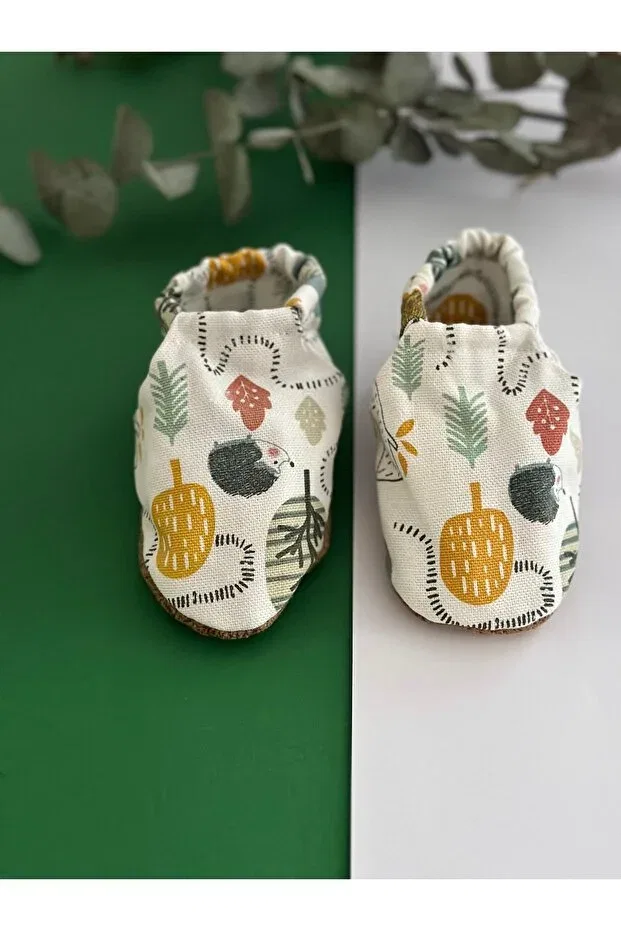 Детские тапочки-пинетки без задника с принтом Нескользящие Baby, Colored — фото 2