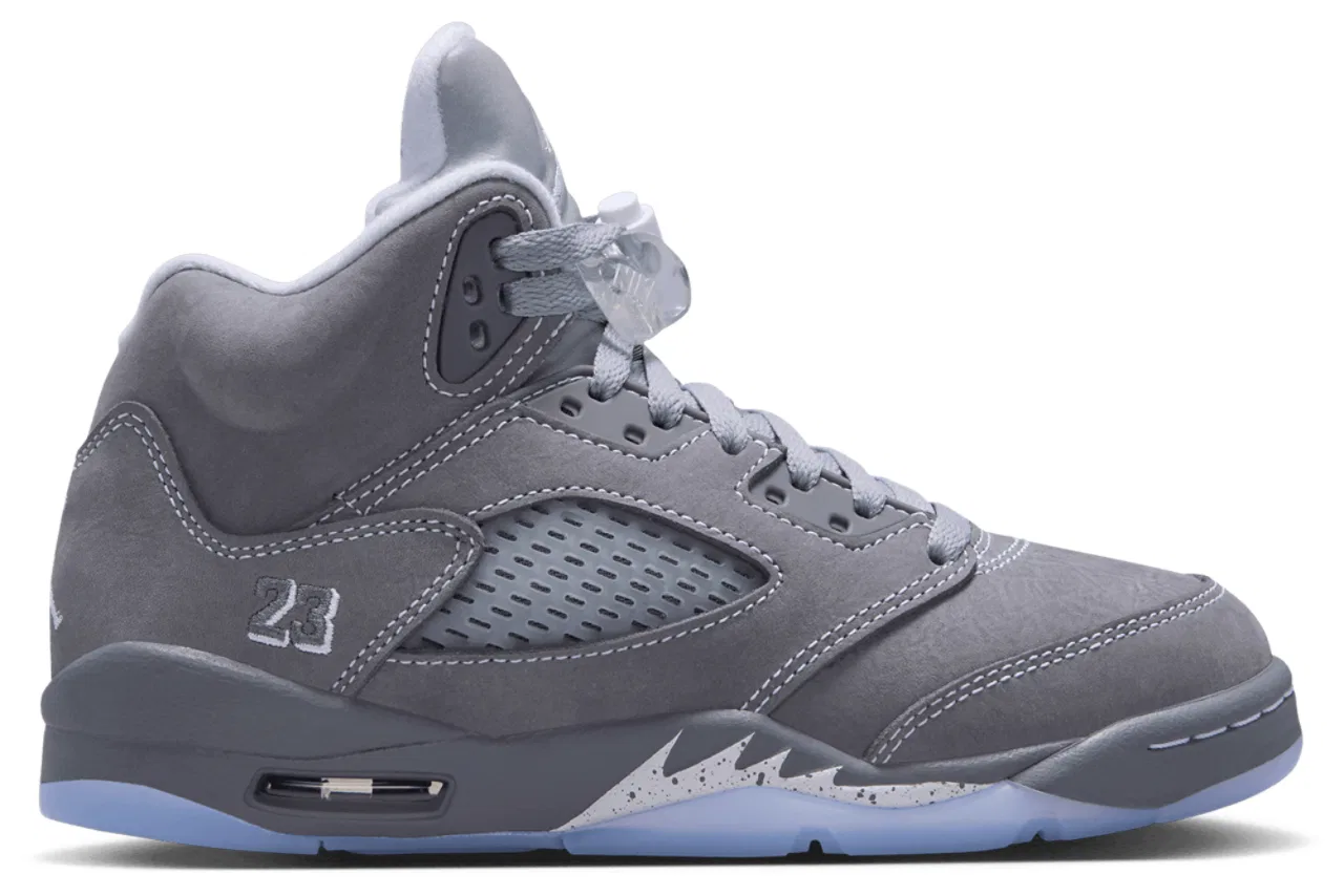 Баскетбольные кроссовки для мальчиков Retro 5 Jordan, цвет White/Wolf Grey/Light Graphite