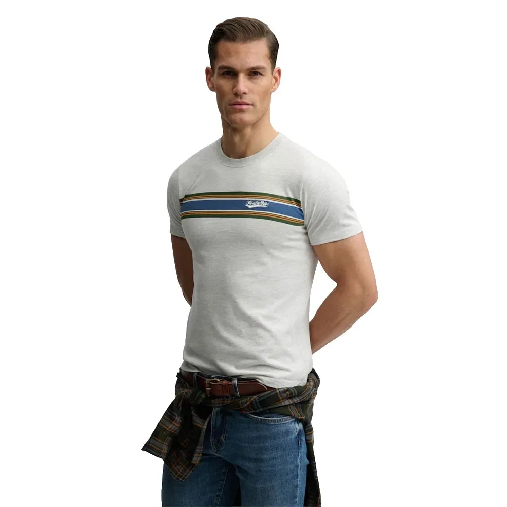 Футболка с коротким рукавом Outdoor Stripe Logo Rlxd Superdry, серый — фото 4