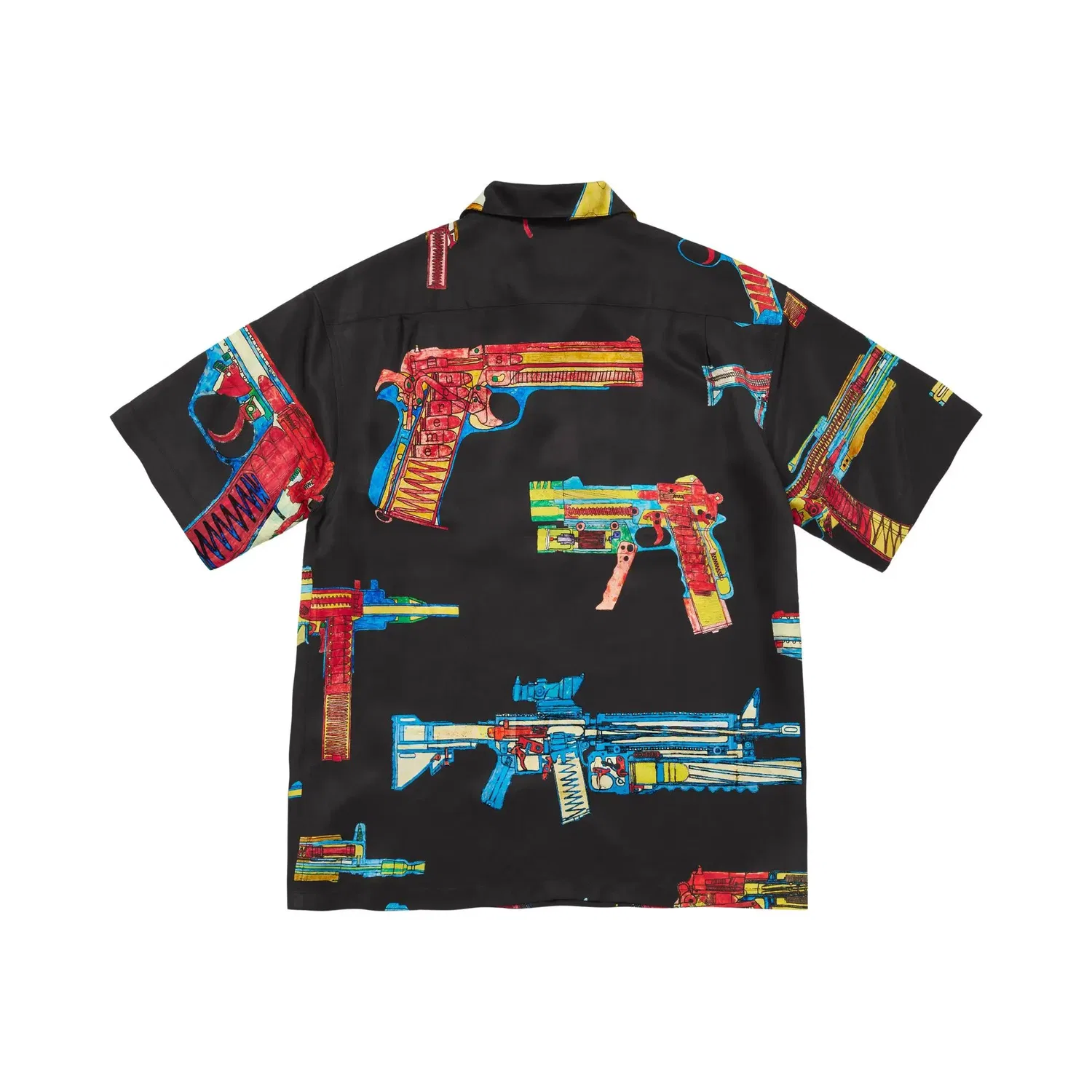 Шелковая футболка с коротким рукавом Supreme Guns, черный — фото 2