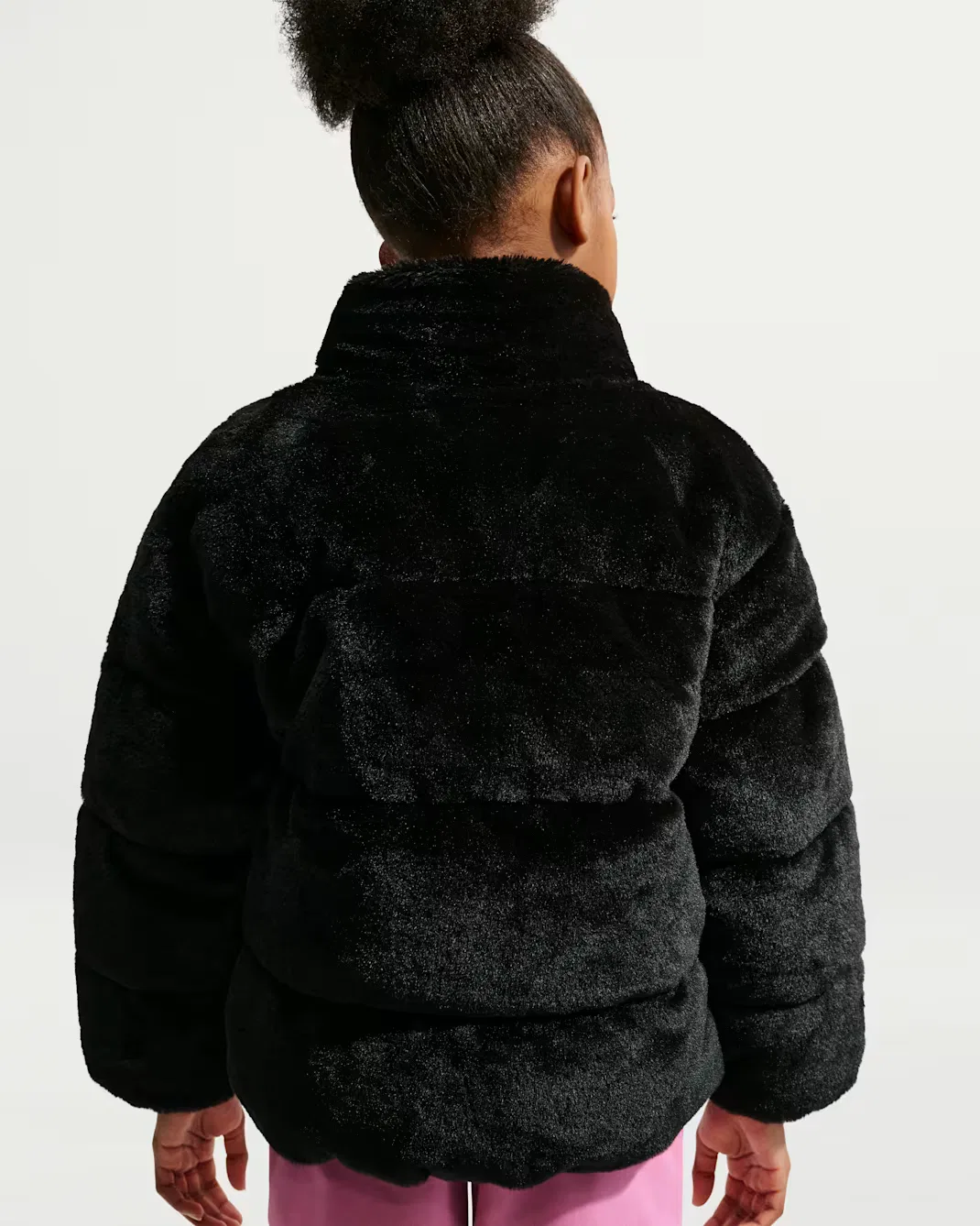 Стеганая куртка из искусственного меха для маленьких детей Nike, Black — фото 2