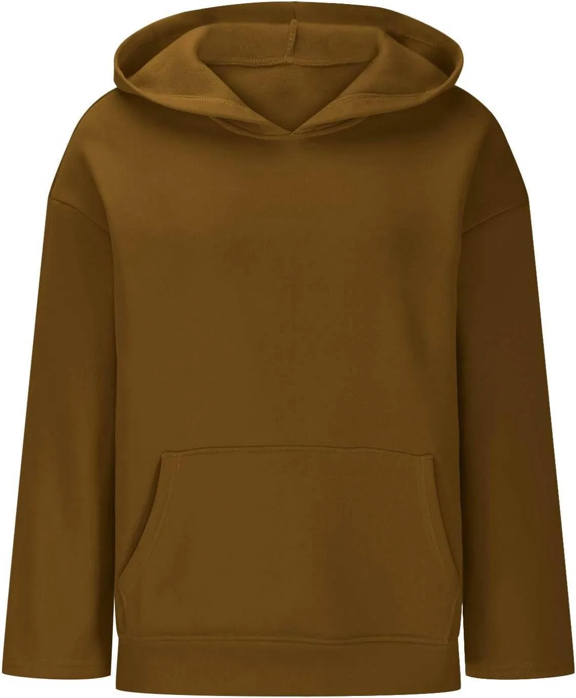 Женский свитшот оверсайз с флисом, 2-brown