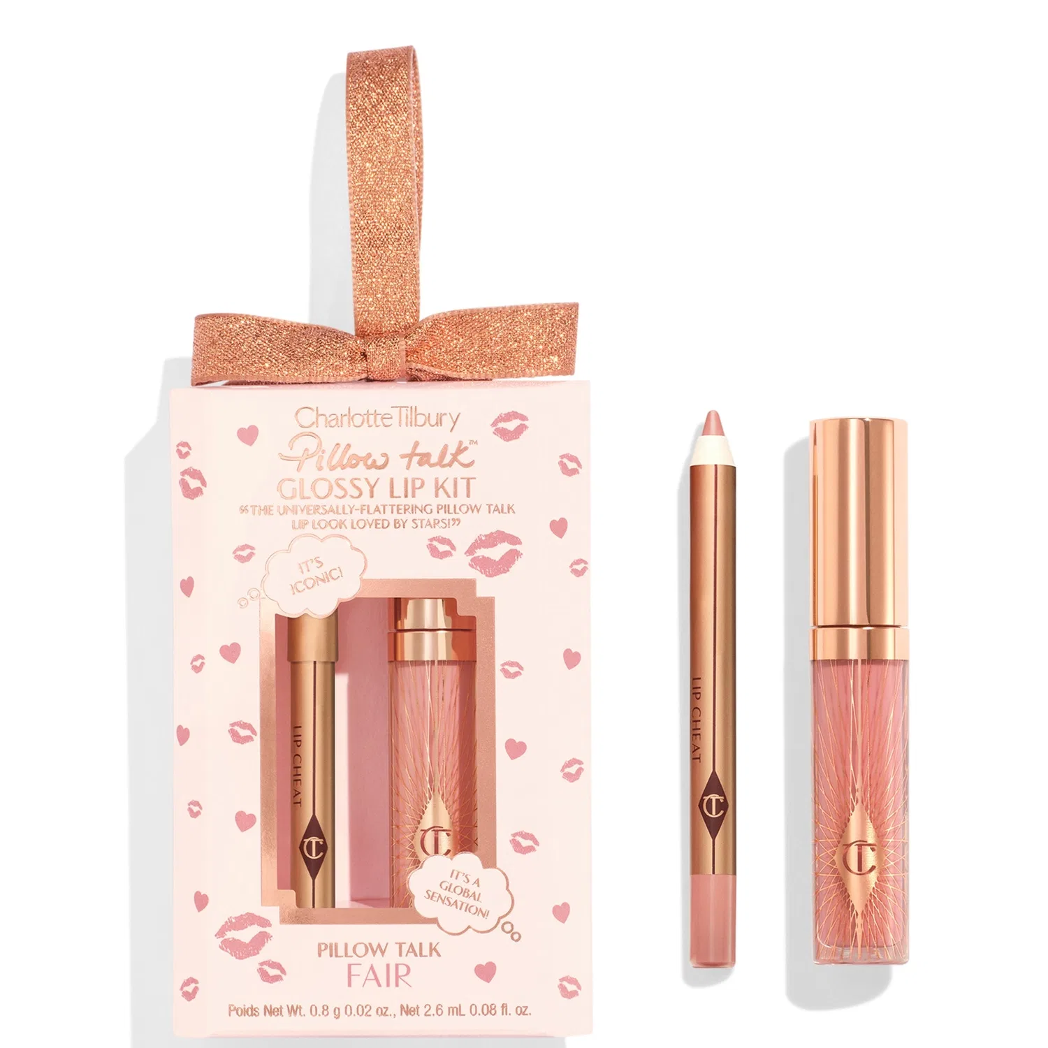 Набор для губ с блеском и карандашом Pillow Talk Fair Charlotte Tilbury