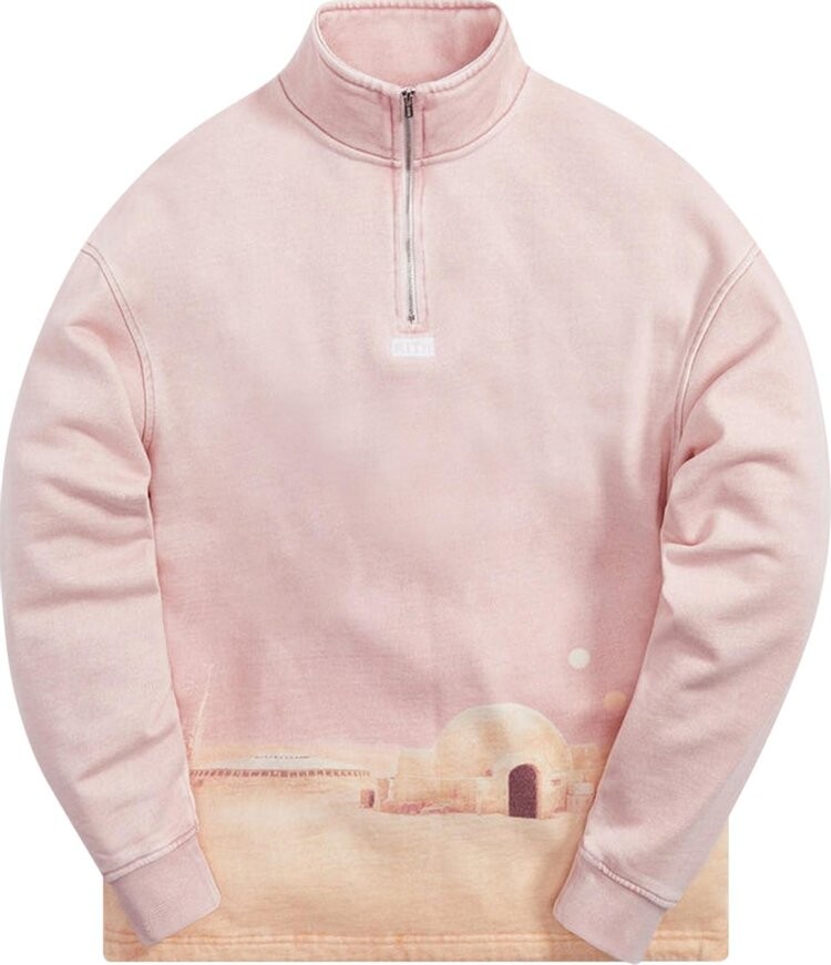 

Толстовка Kith For Star Wars Tatooine Quarter Zip 'Dusty Quartz', розовый