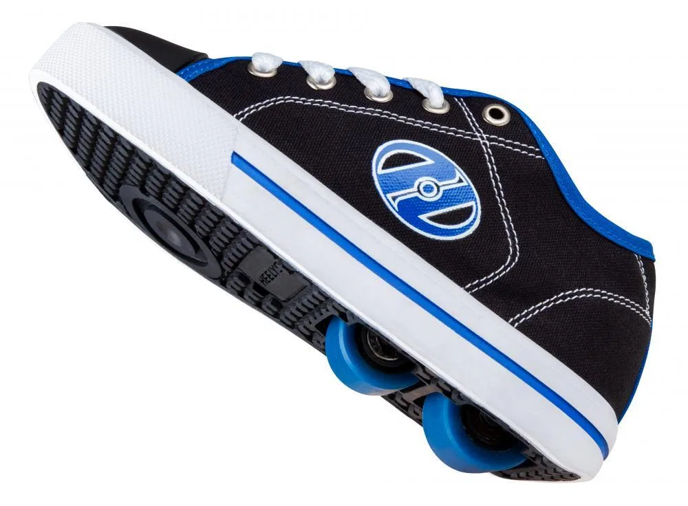 Детские роликовые кроссовки с колесами X2 Classic Heelys, Schwarz Weiss Blau — фото 3