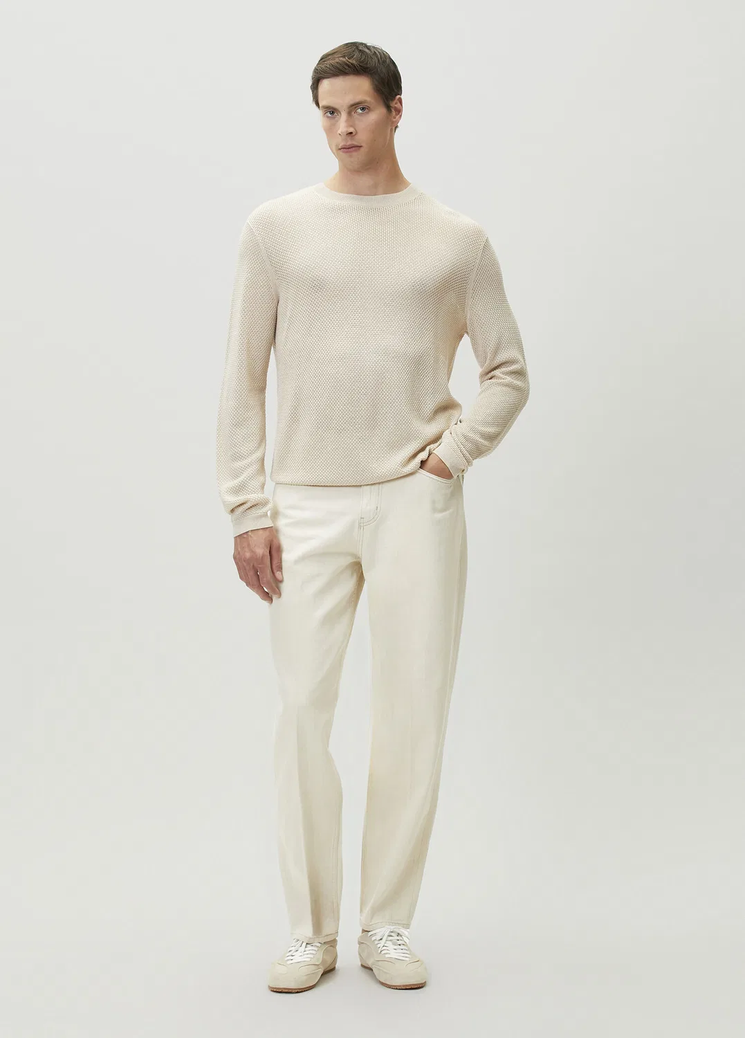 Джинсы Emporio Armani, кремовый