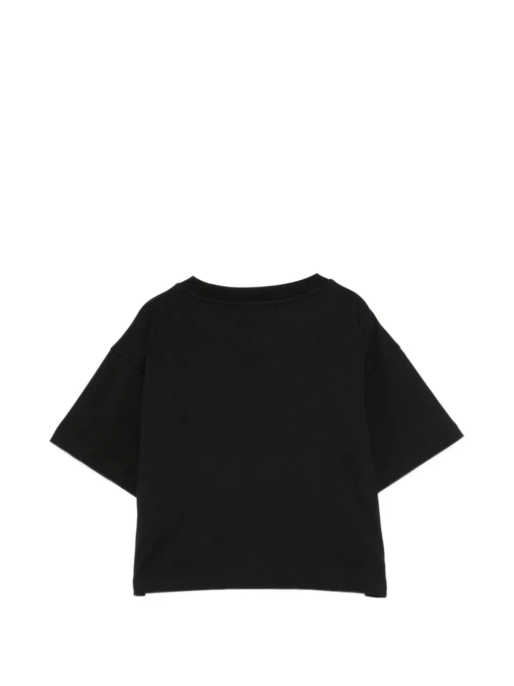 Футболка с вышитым сердцем Moschino Kids, черный — фото 2