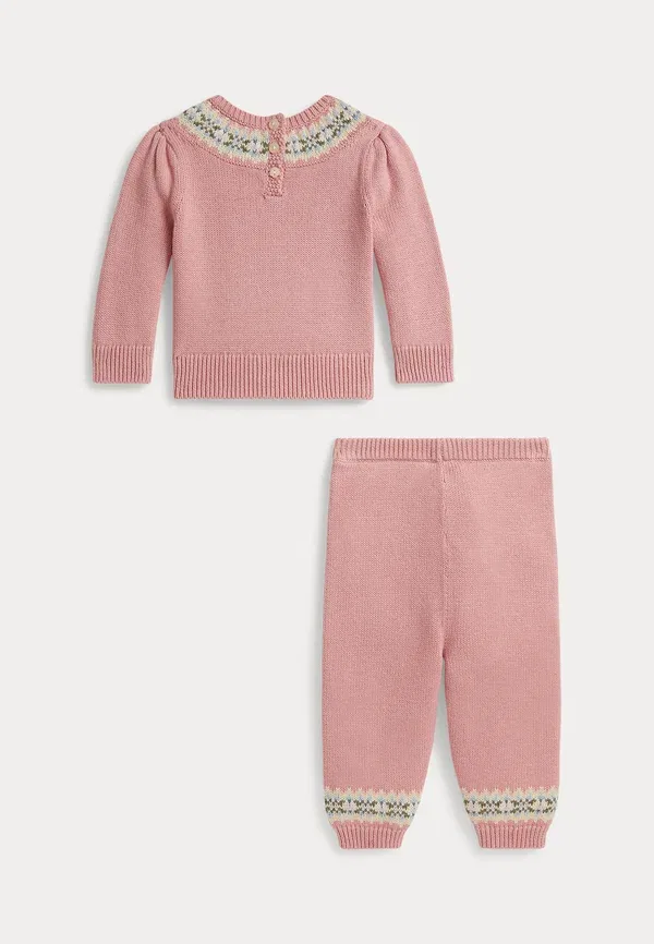Комплект из джемпера и штанов с принтом Sweater set, Polo Ralph Lauren, rose, розовый — фото 2