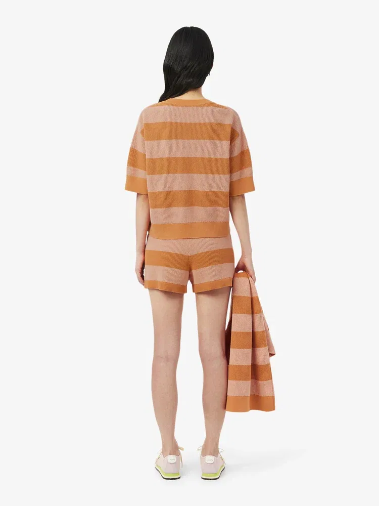 Шорты LACOSTE Bold Stripe, Orange — фото 3