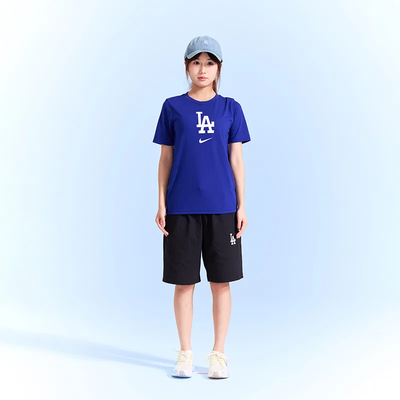 Детская футболка с длинным рукавом MLB Nike, Los Angeles Dodgers Blue — фото 4