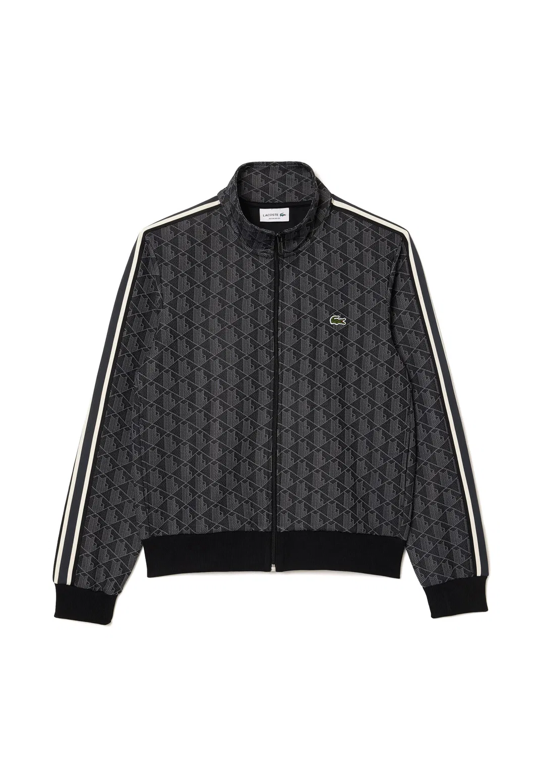 Свитшот Lacoste Monogram Regular Fit, черный