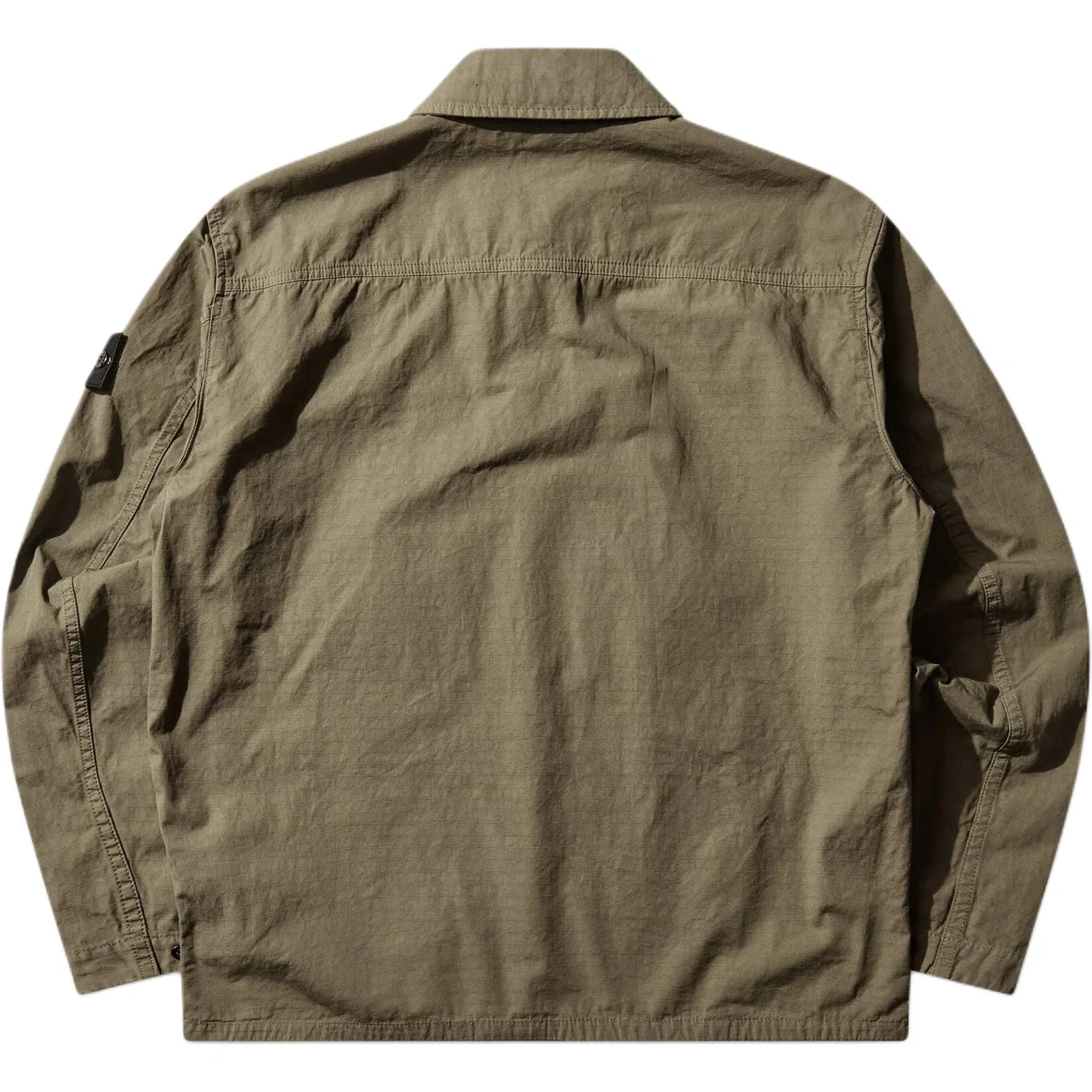 Мужская рубашка-оверширт на молнии Comfort-Fit Zipper-Up Overshirt STONE ISLAND, Army Green — фото 3