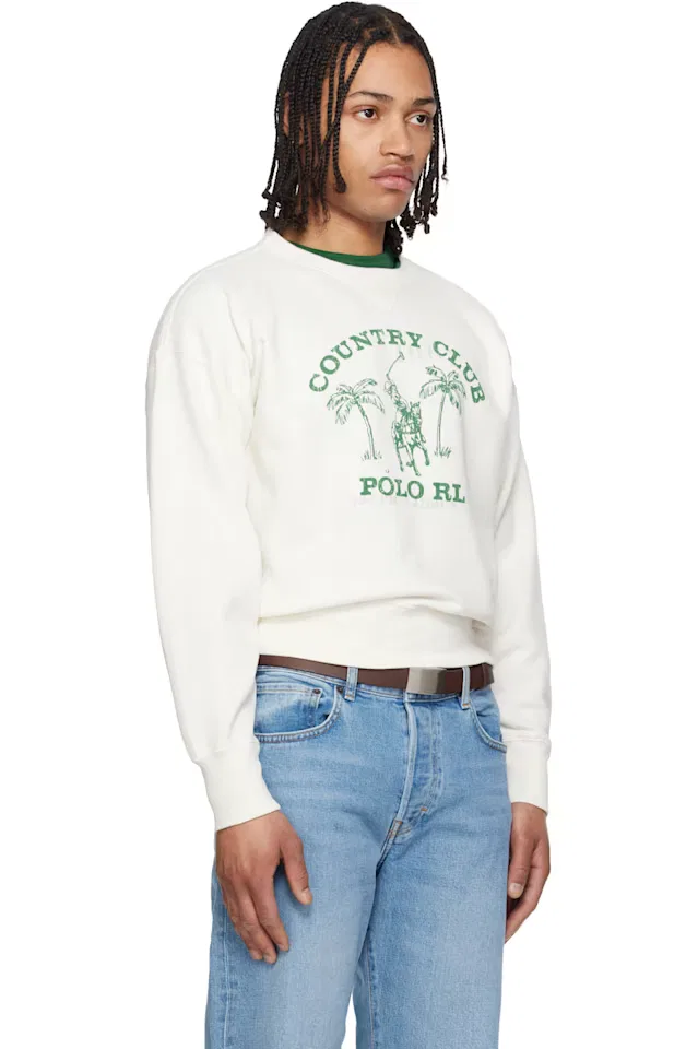 Винтажная флисовая толстовка с графическим принтом Polo Ralph Lauren — фото 2