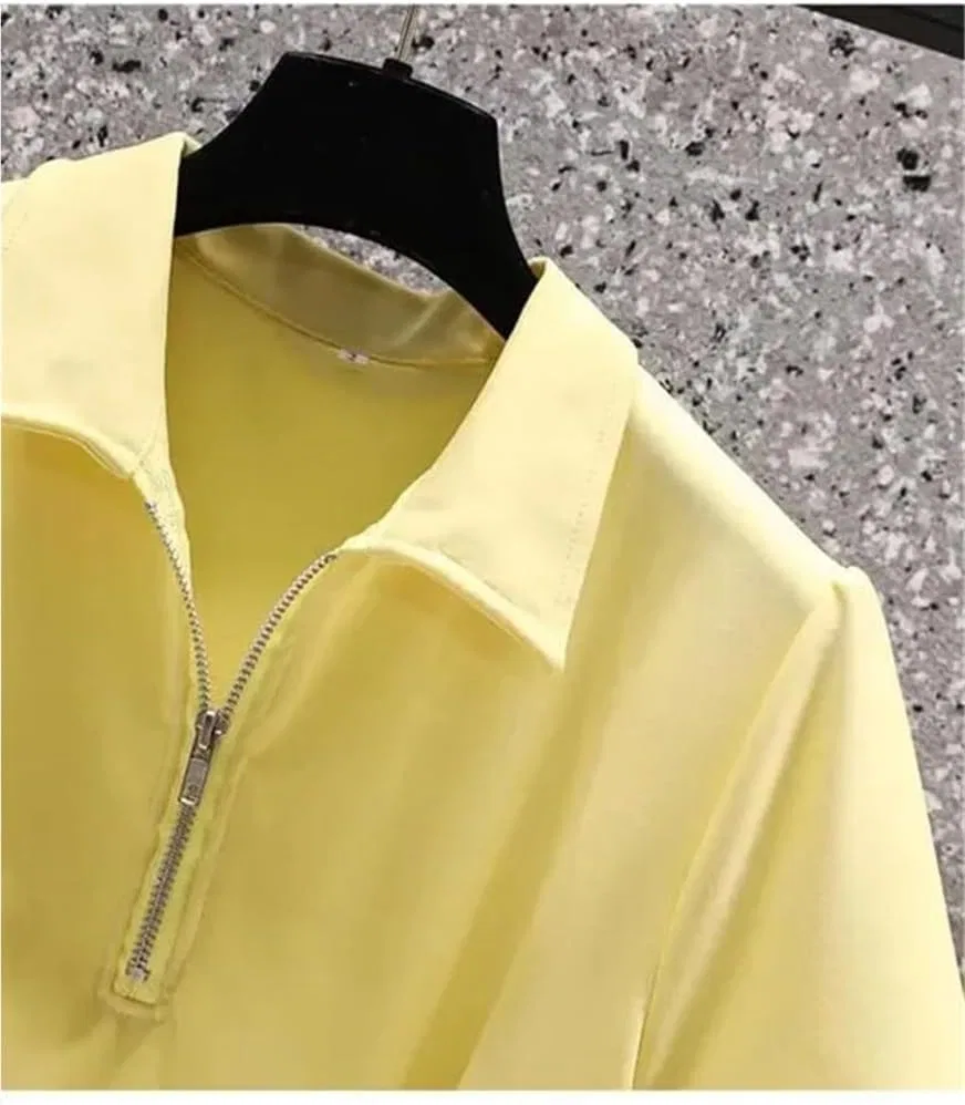 Женское платье с короткими рукавами, приталенное, длинное Yellow — фото 3