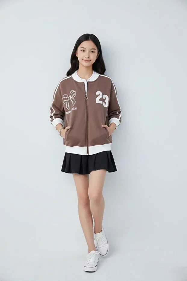 Детский кардиган с принтом Cansın Mini, Brown