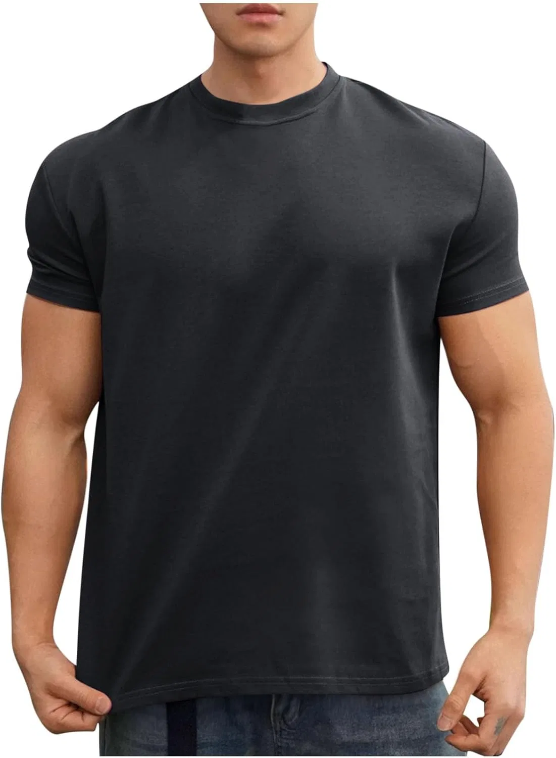 Мужская майка для бодибилдинга облегающая, Black