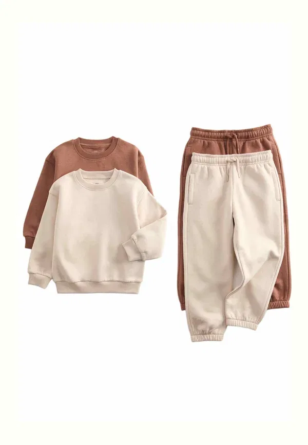 Комплект из 2 предметов: спортивный костюм, хлопок, модель tracksuit, Marks & Spencer, нейтральный, нейтральный — фото 3