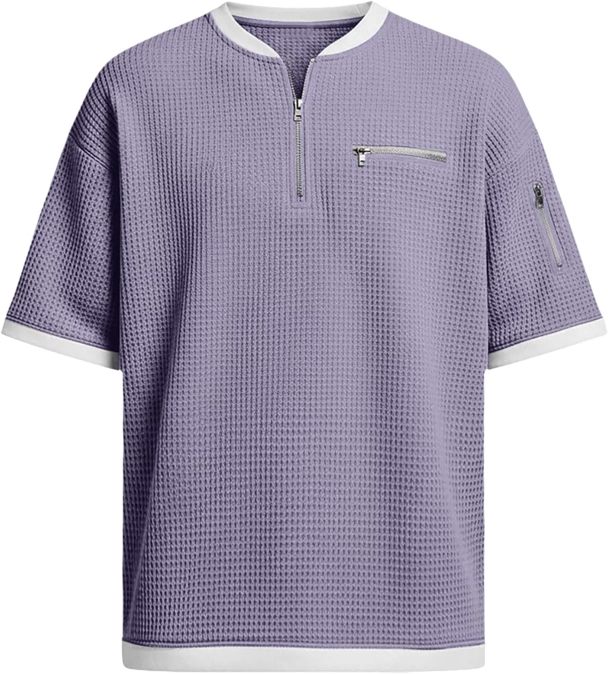 Мужская тренировочная футболка с вафельной текстурой, Purple — фото 3
