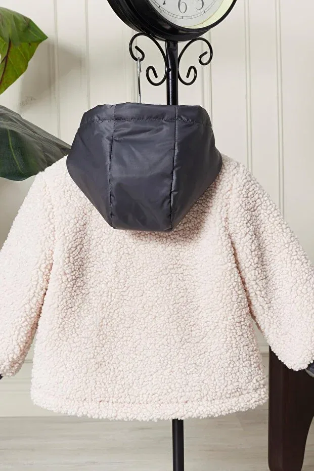 Детское зимнее пальто для девочек с капюшоном Benitto Kids, Gray — фото 3
