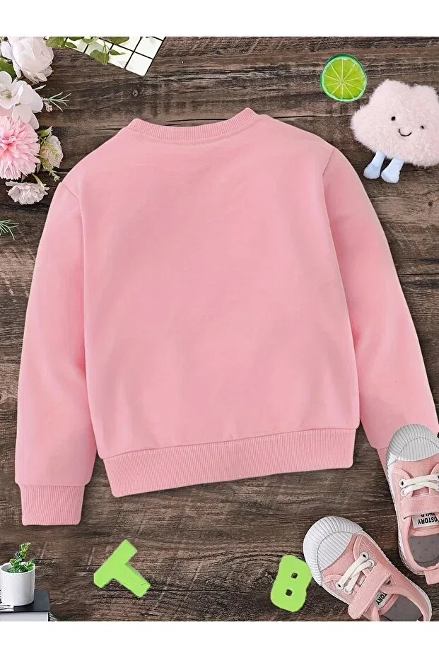 Детские свитшот для девочек с принтом We Are Bears Let'S Wear, Pink — фото 2
