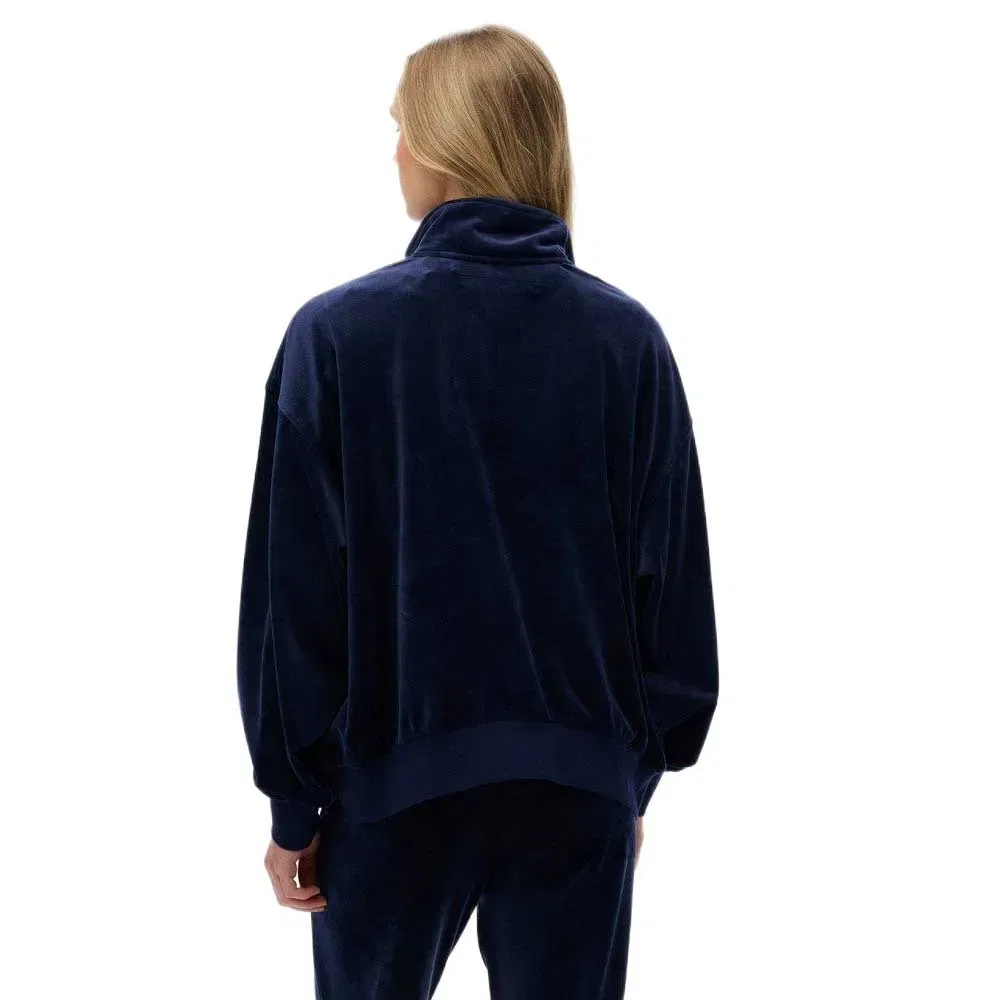 Худи на молнии Superdry Country Club Velour, синий — фото 2