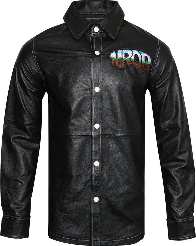 

Рубашка Who Decides War MRDR Leather Work Shirt 'Coal', серый