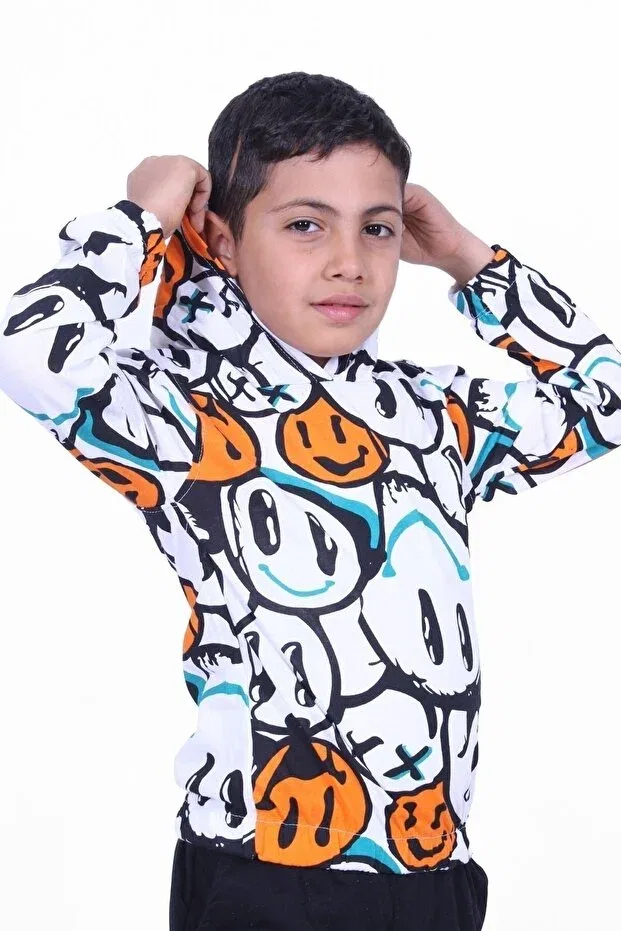 Детское худи с принтом для девочек Panio Kids, Orange — фото 2