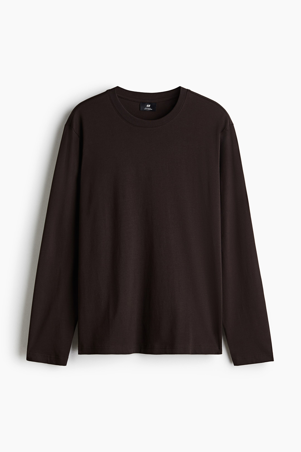 

Лонгслив H&M Regular Fit Jersey, темно-коричневый